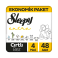 Sleepy Extra Günlük Aktivite Ekonomik Paket Bebek Bezi 4 Numara Maxi 48 Adet